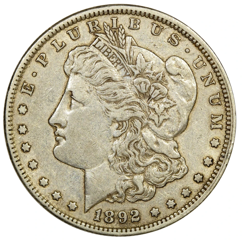 AU-50 1892-CC Morgan $1
