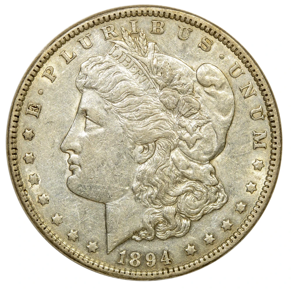 AU-50 Details 1894 Morgan $1