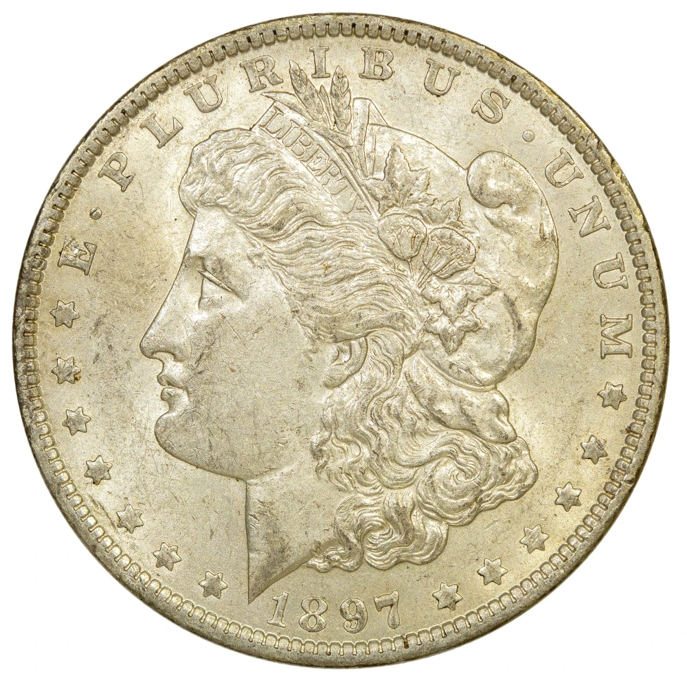 AU-55 1897-O Morgan $1