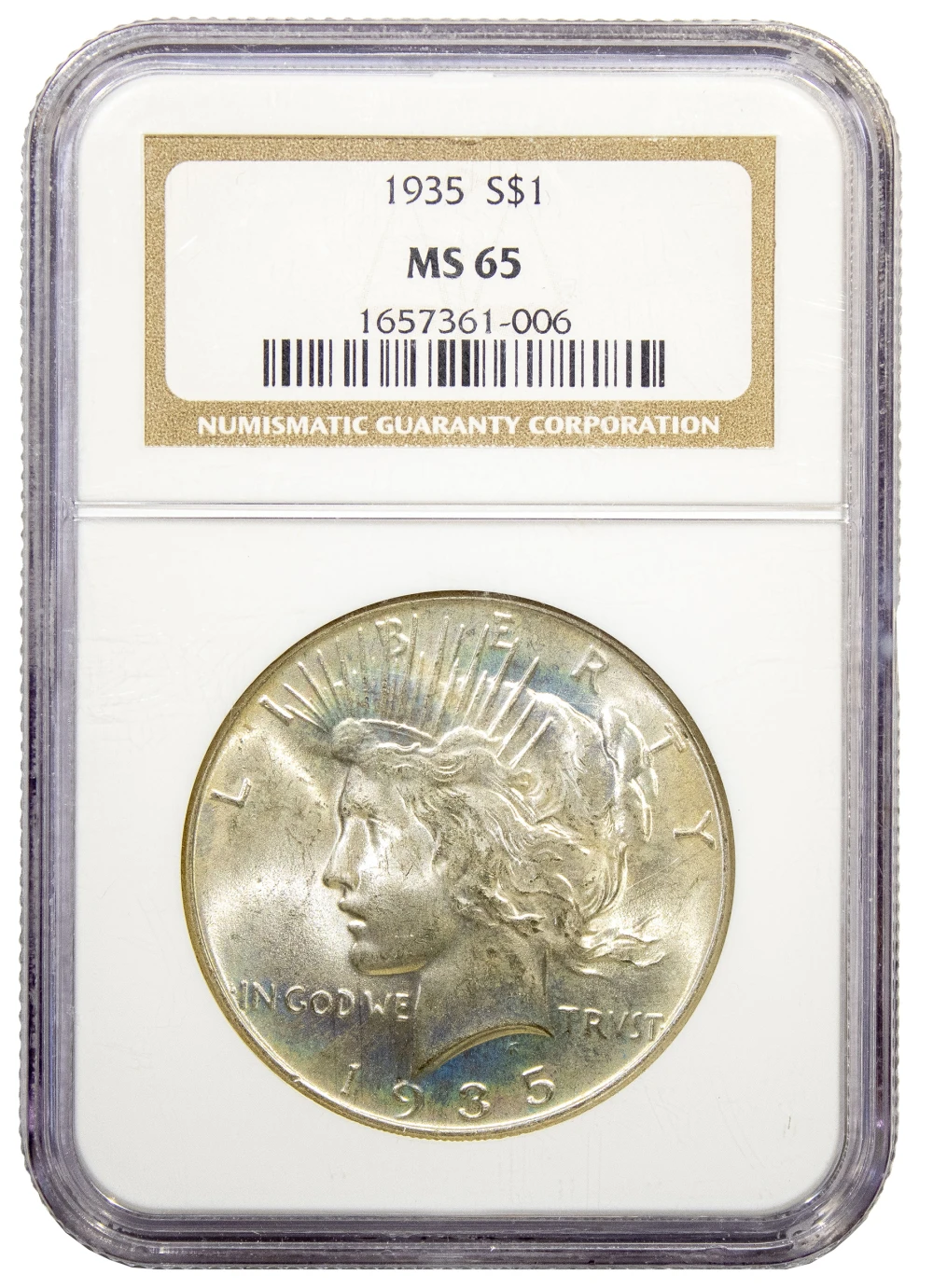 NGC MS-65 1935 Peace $1