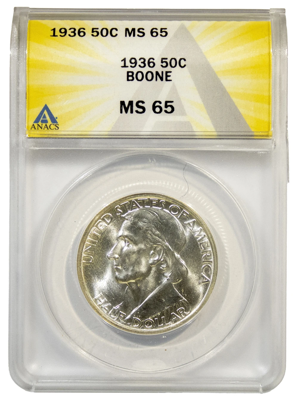 ANACS MS-65 1936 Boone Half Dollar