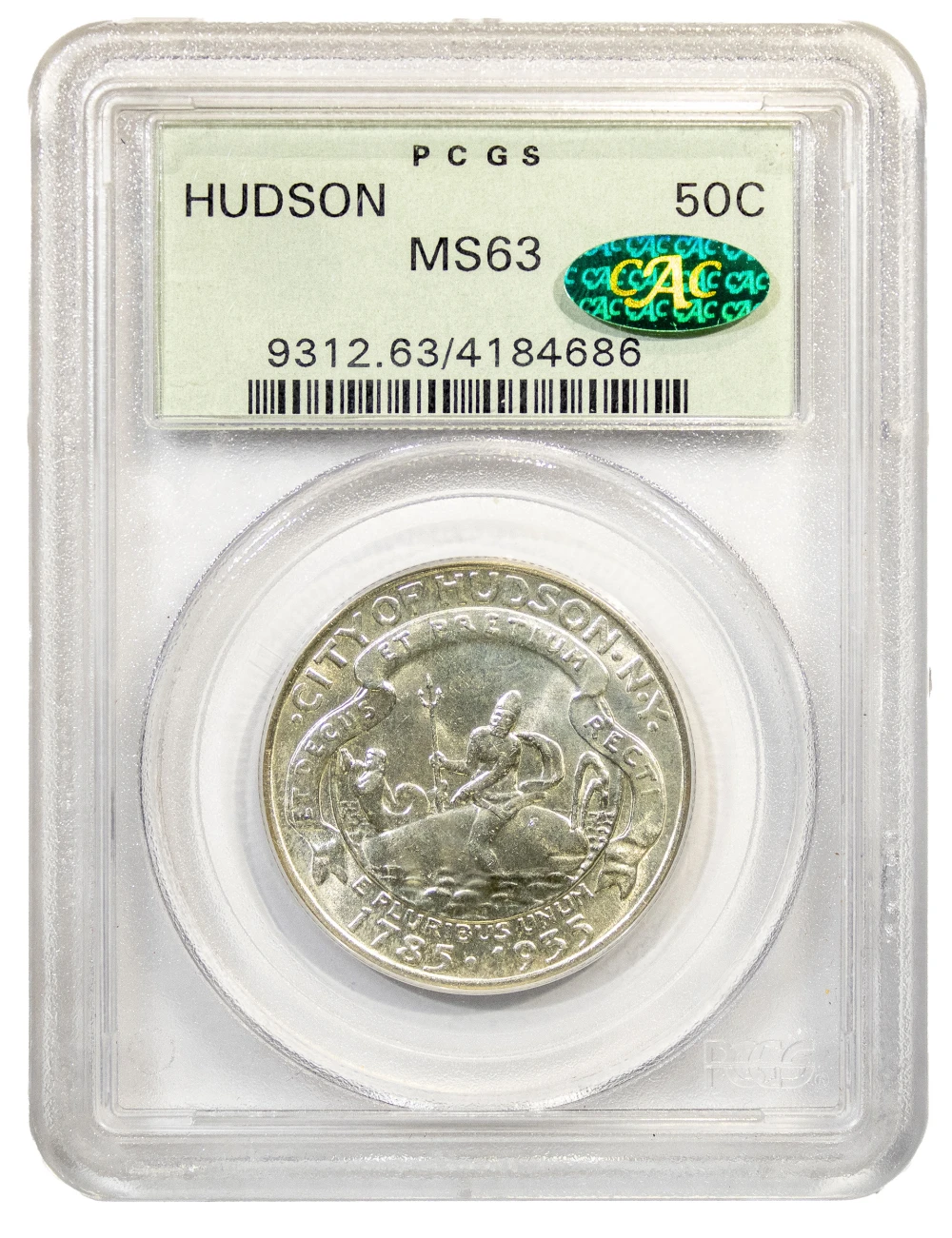 PCGS MS-63 CAC 1935 Hudson Half Dollar
