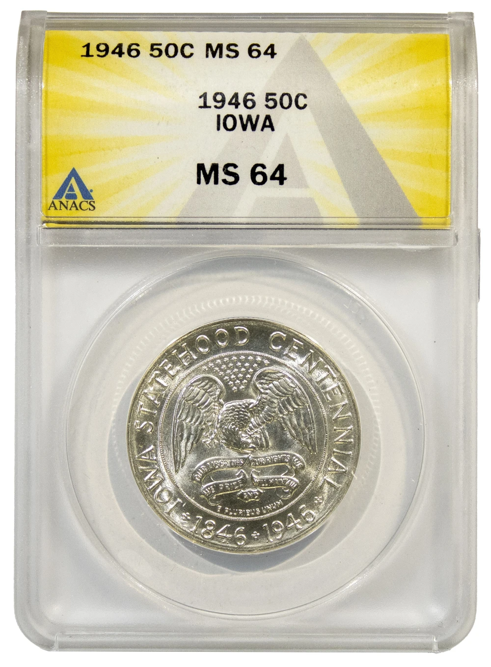 ANACS MS-64 1946 Iowa Half Dollar