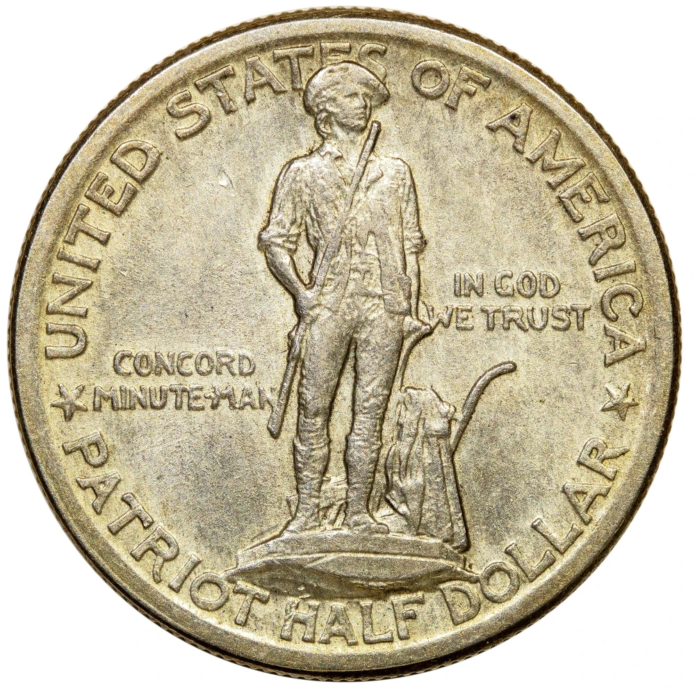 MS-60 1925 Lexington-Concord Half Dollar