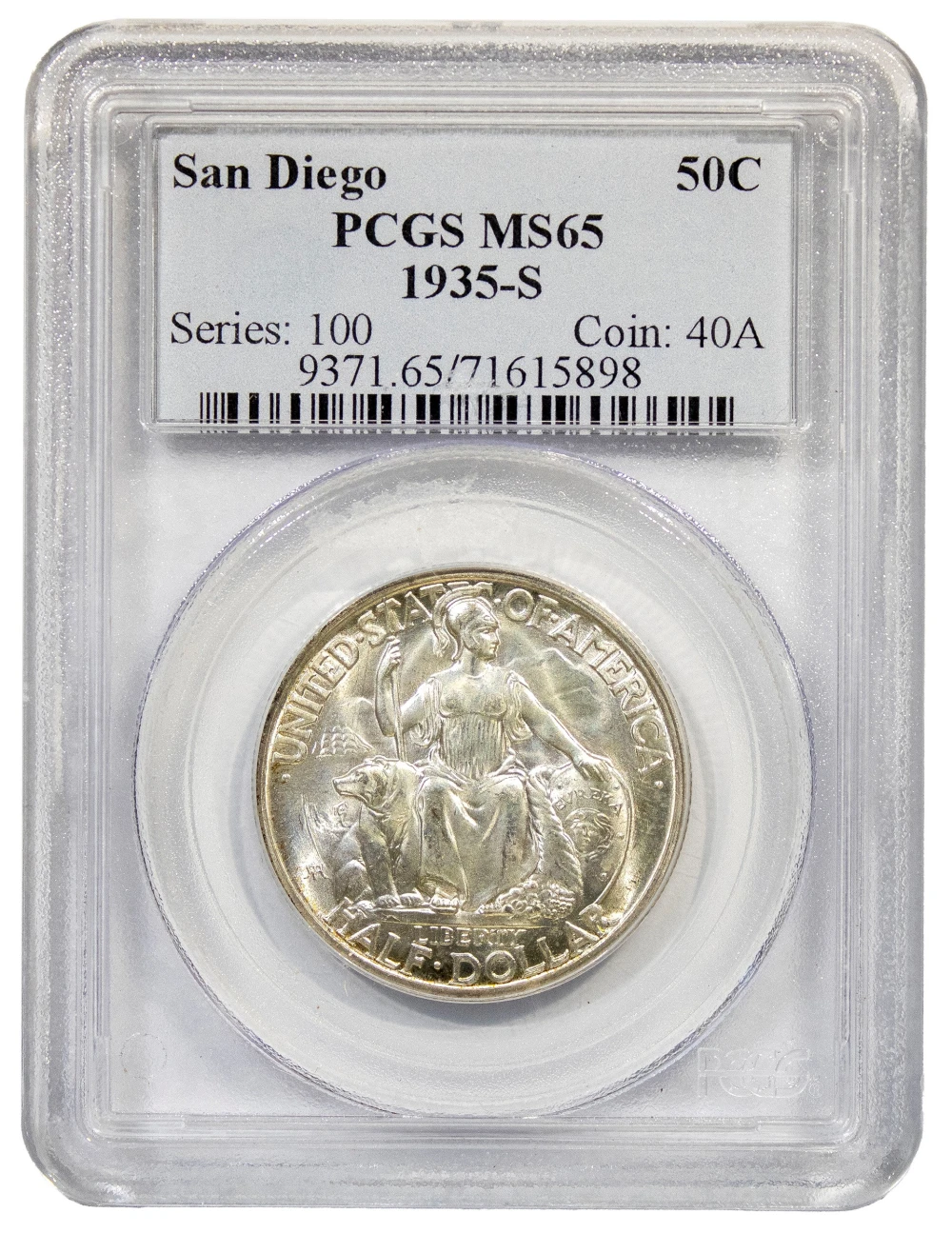 PCGS MS-65 1935-S San Diego Half Dollar
