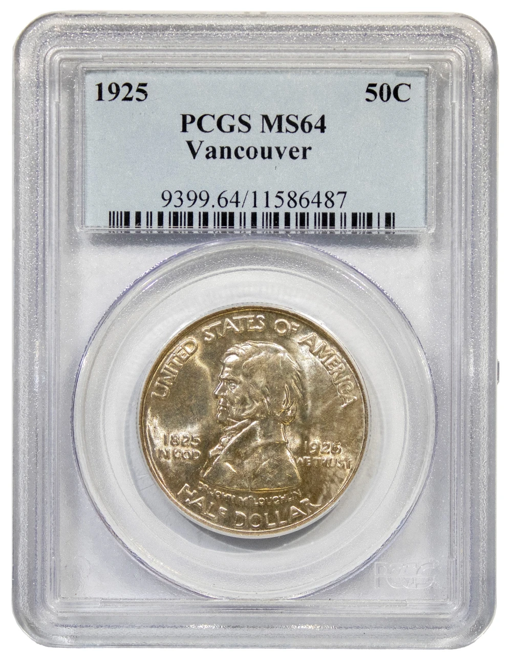 PCGS MS-64 1925 Fort Vancouver Half Dollar