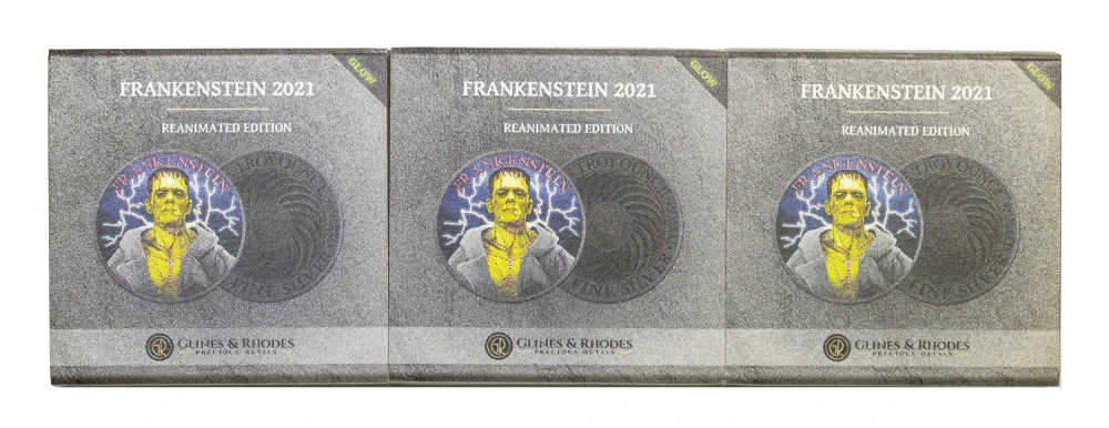 3 pcs of 1 oz Silver Frankenstein Coins