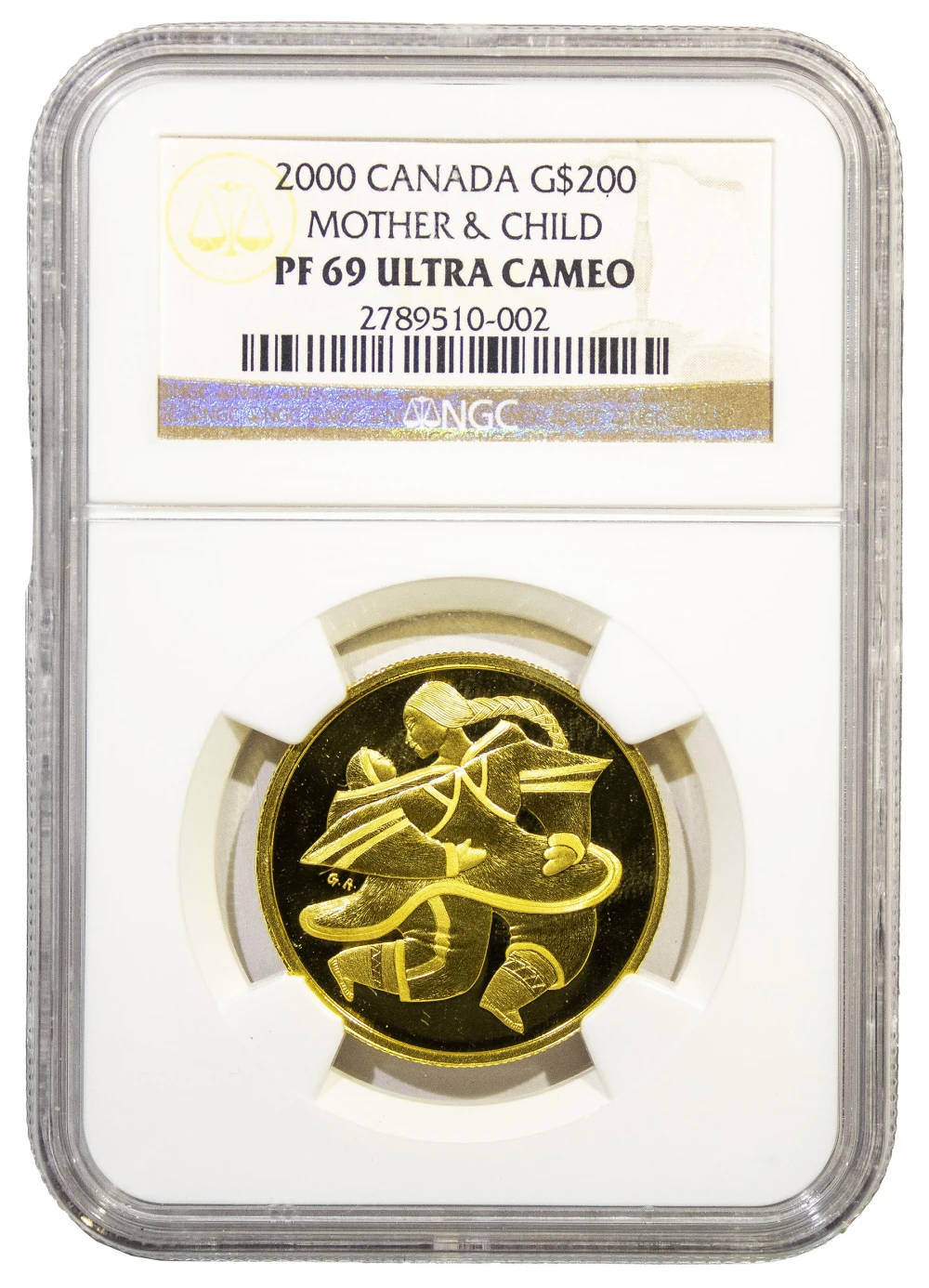 Canada. NGC PF-69 UC 2000 Gold Mother & Child.