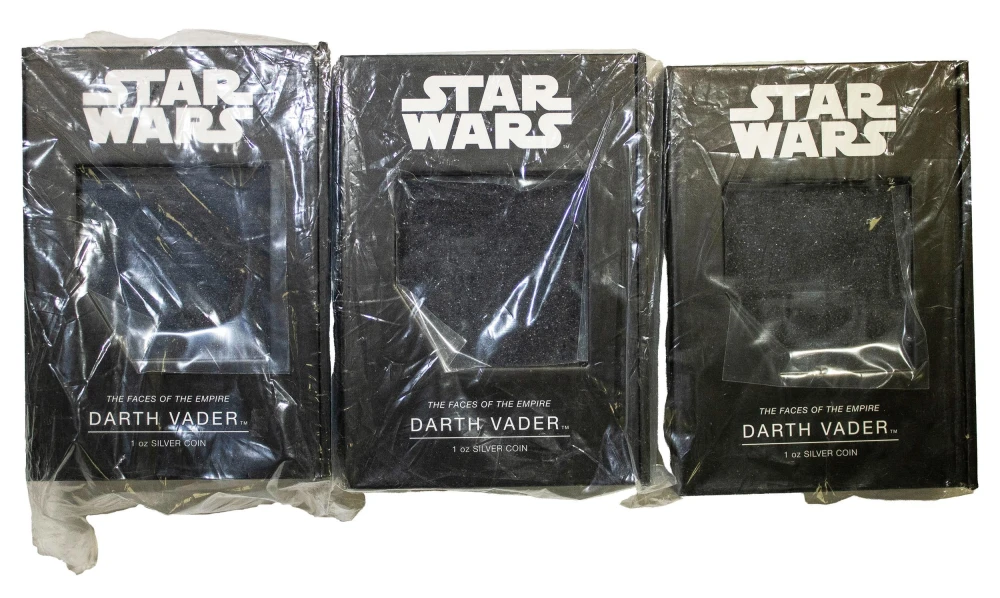 New Zealand. 3 Pcs Darth Vader One Ounce Silver