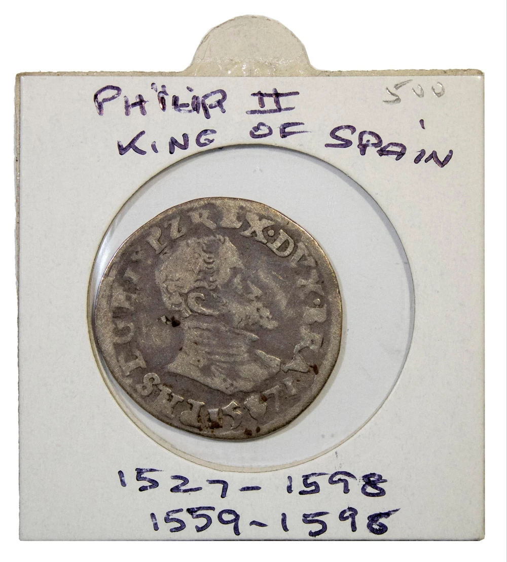 Spain-Brabant. VG 1571 Silver One-Tenth Ecu
