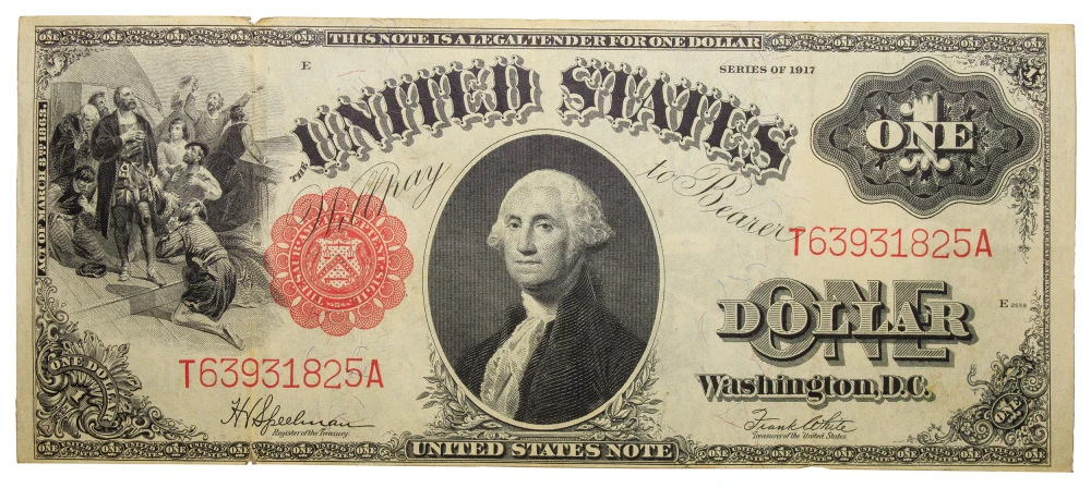 Crisp VF Series 1917 Legal Tender $1