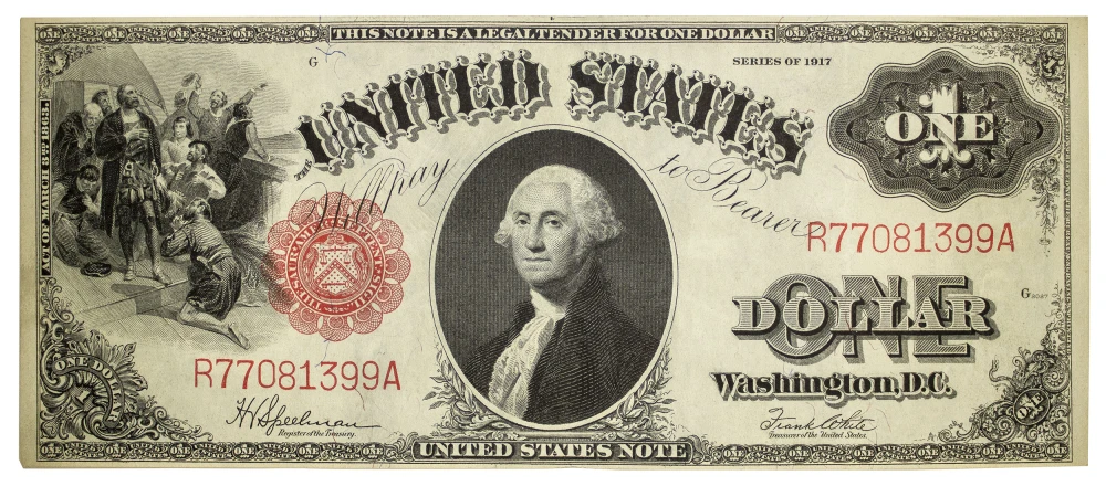 EF Series 1917 Legal Tender $1 Note