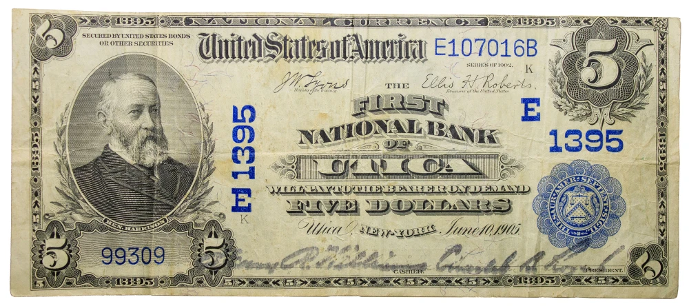 VF Series 1902 Date Back National Currency $5