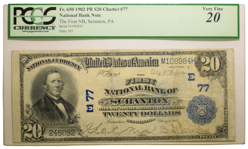 Pennsylvania. PCGS VF-20 Series 1902 $20