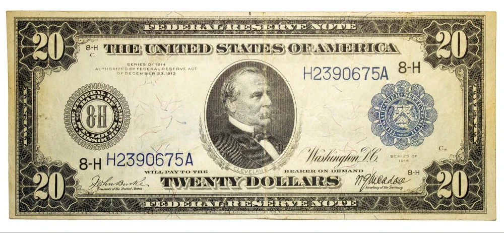 VF 1914 $20 FRN