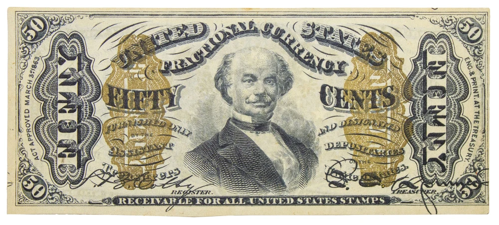 Fractional Currency. Choice AU 50 Cents