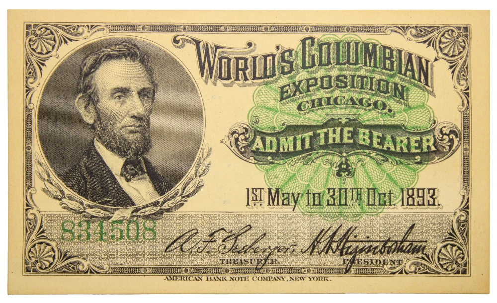 Gem Unc Columbian Expo Ticket