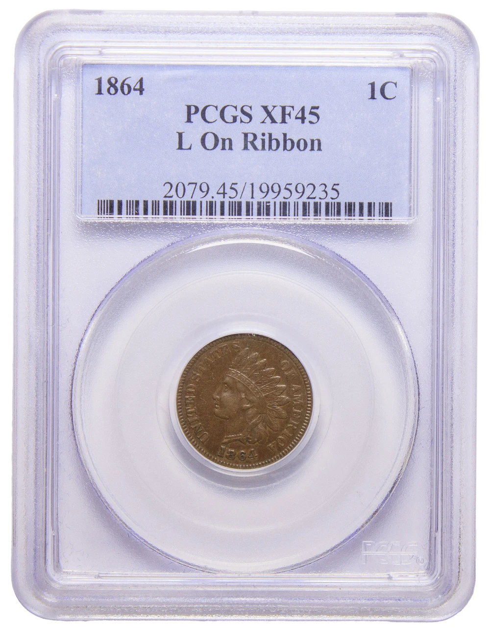 PCGS EF-45 1864-L Indian Cent