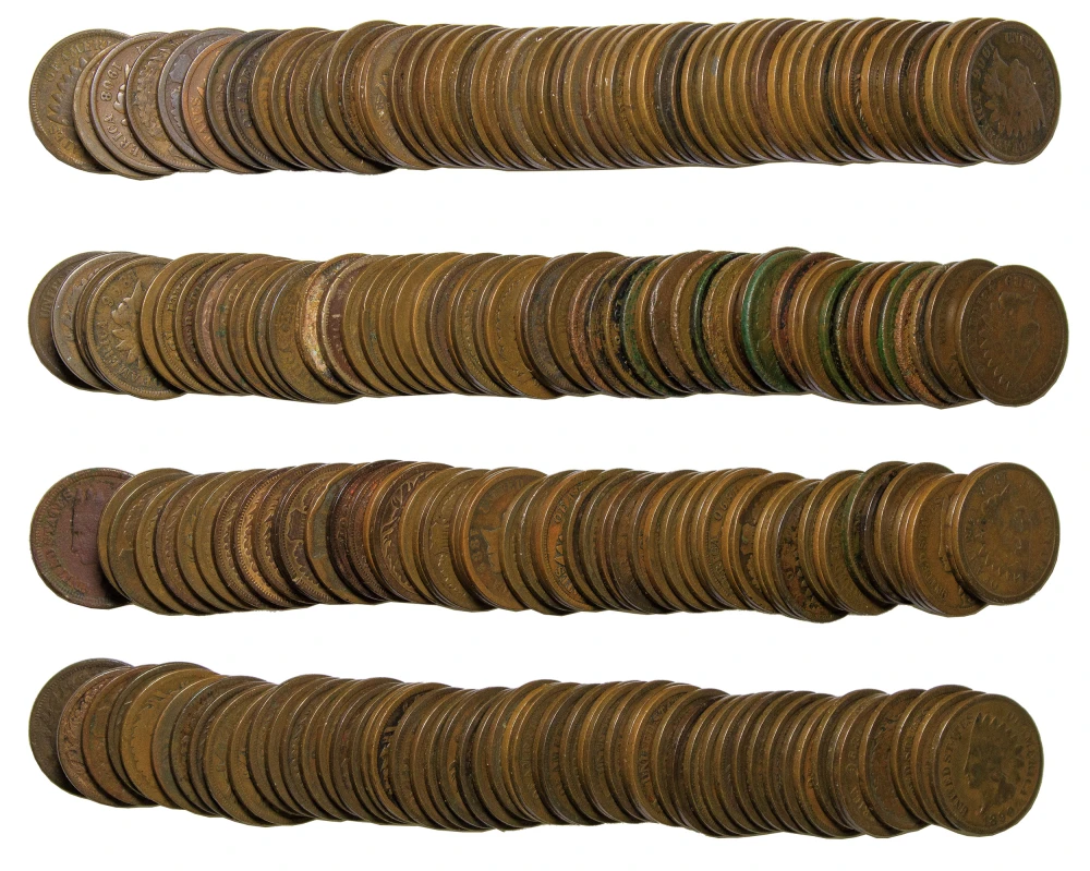 200 Pcs Circulated Indian Cents