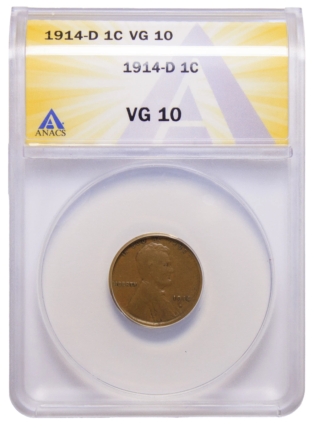 ANACS VG-10 1914-D Cent