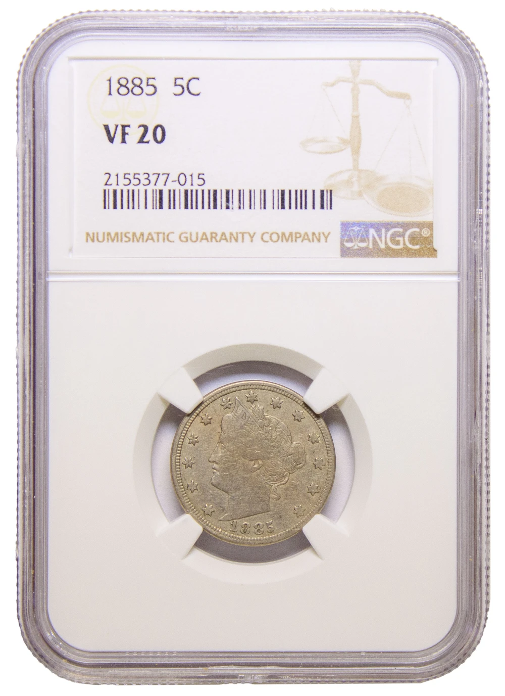 NGC VF-20 1885 Nickel