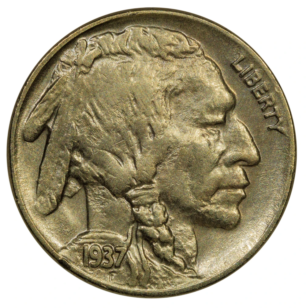 AU-58 1937-D Three-Legged Buffalo Nickel