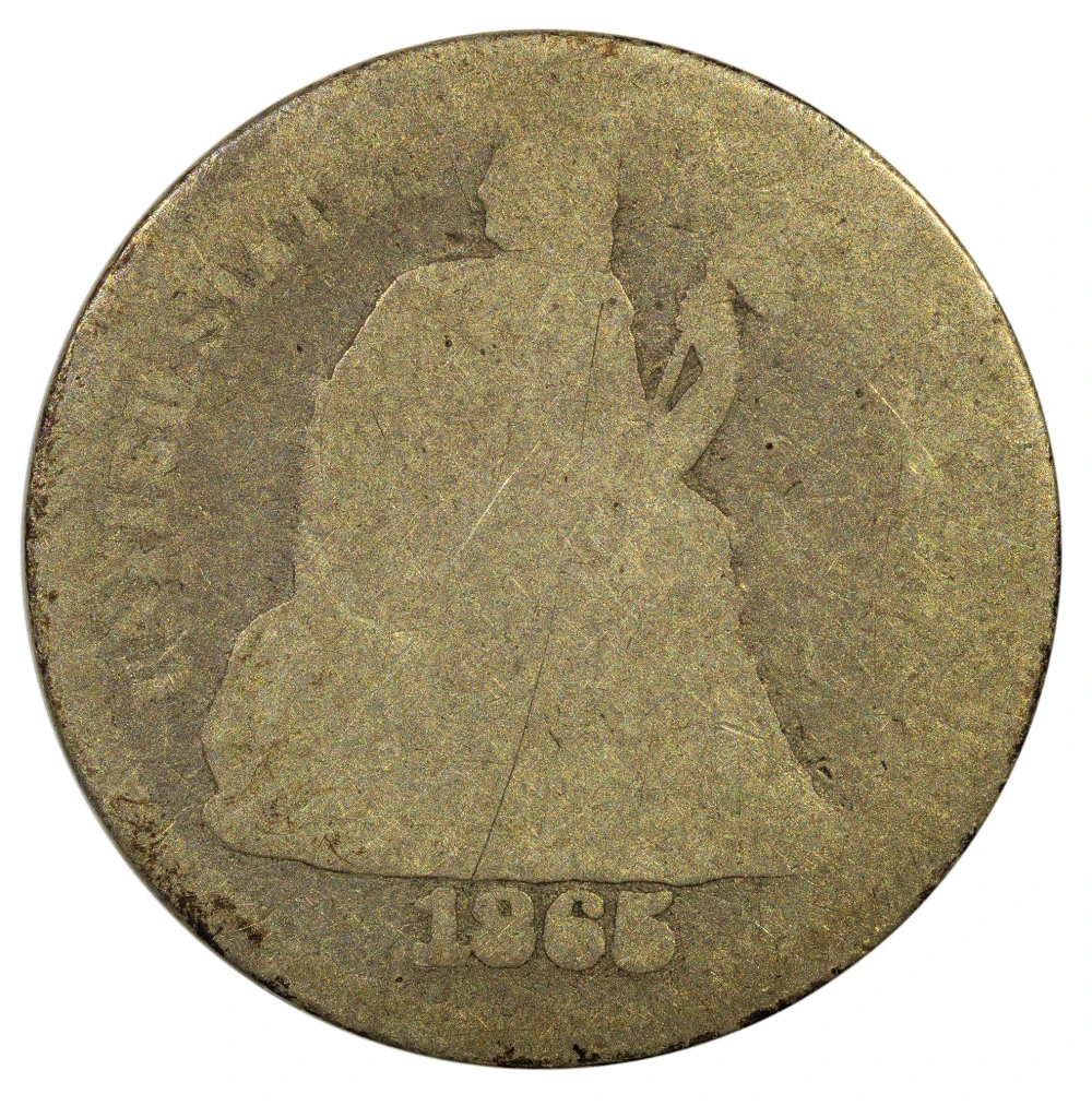 AG-3 1865 Dime Rarity