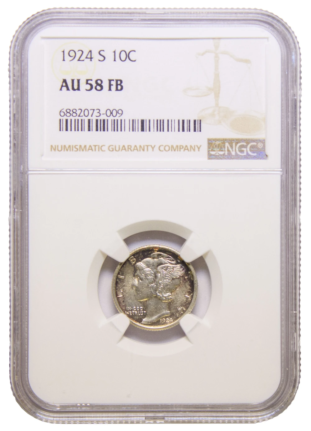 NGC AU-58 FB 1924-S Dime