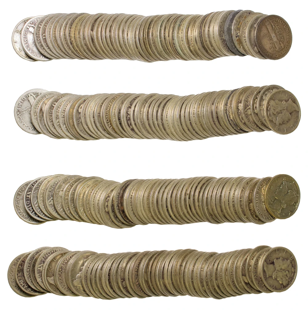 200 Pcs Of Circulated Mercury Dimes