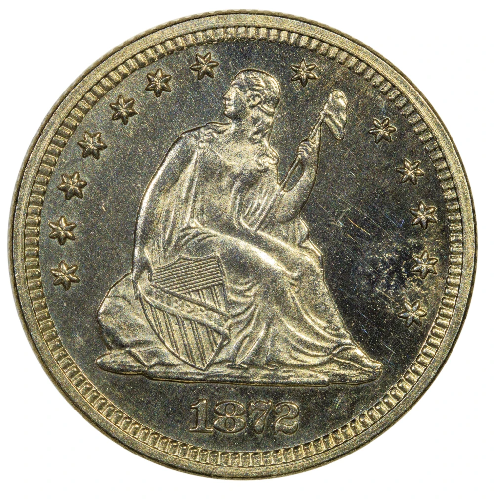 Choice Proof-64 1872 Quarter