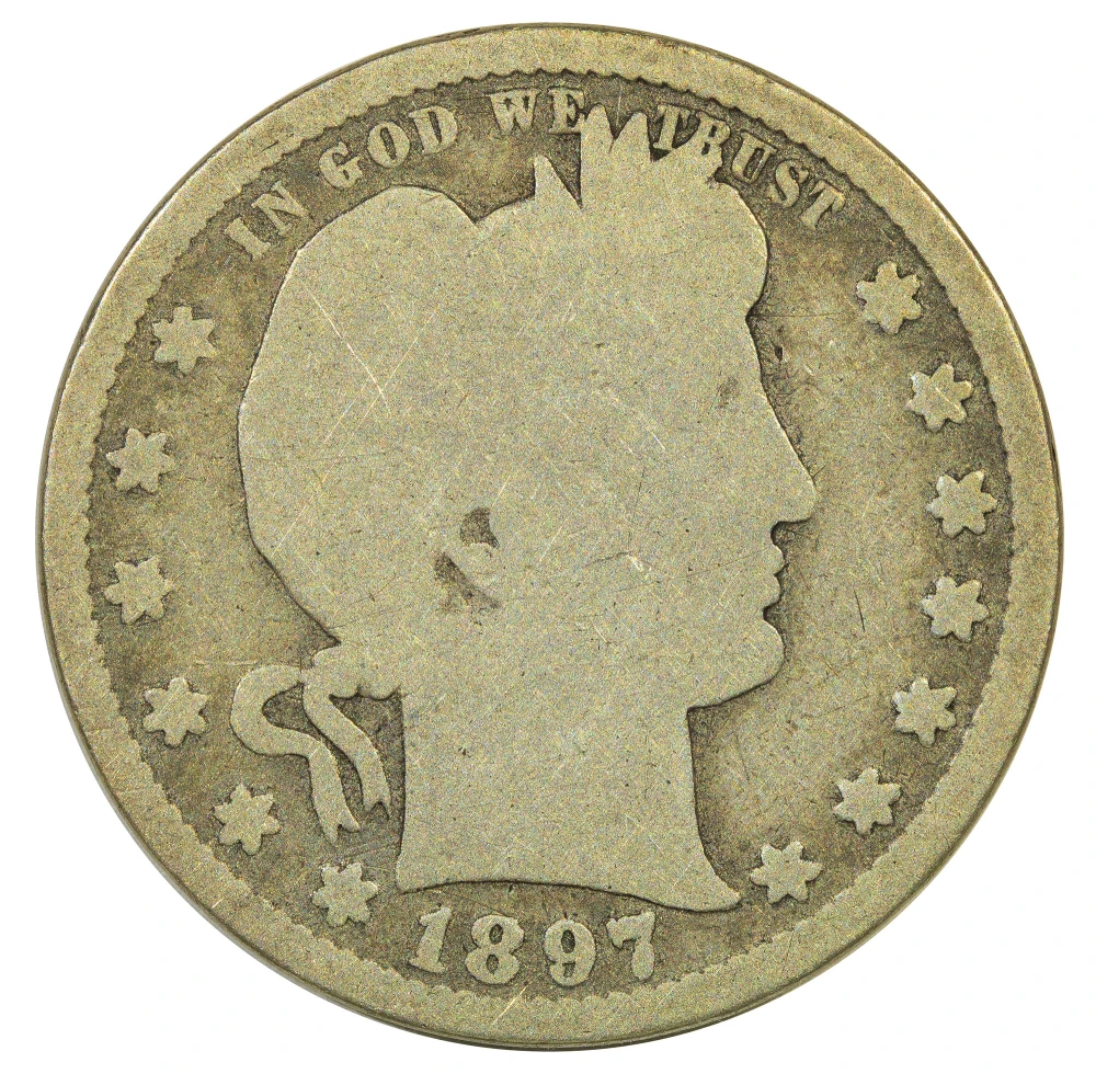 G/AG-3+ 1897-S Barber Quarter