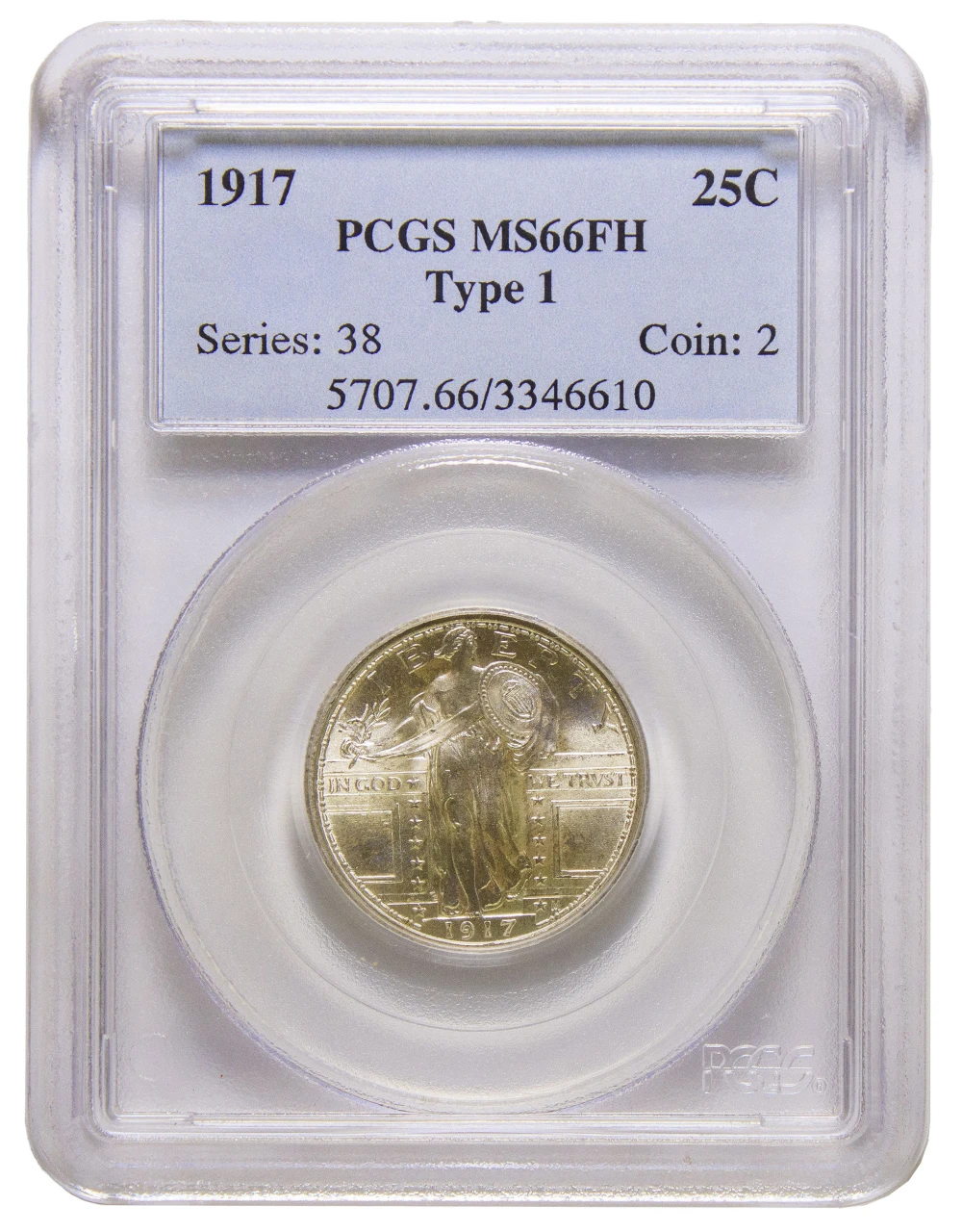 PCGS MS-66 FH 1917 Quarter