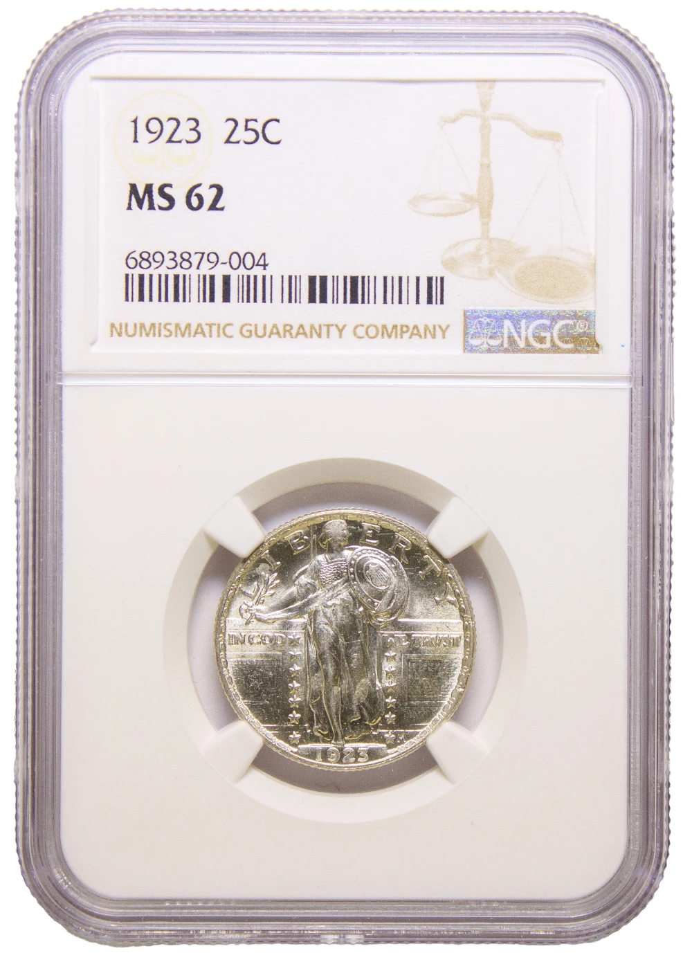 NGC MS-62 1923 Quarter