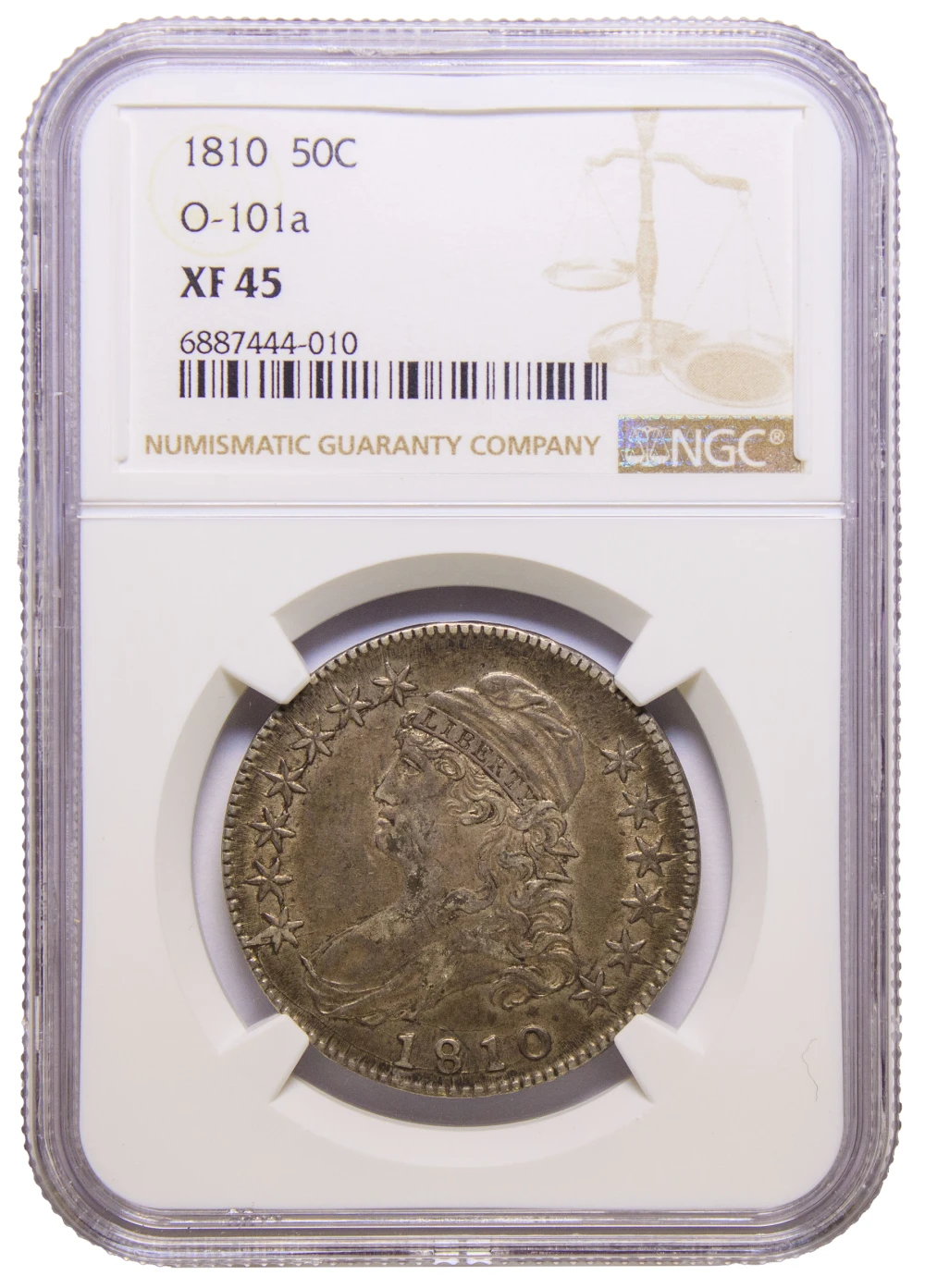 NGC EF-45 1810 Half Dollar