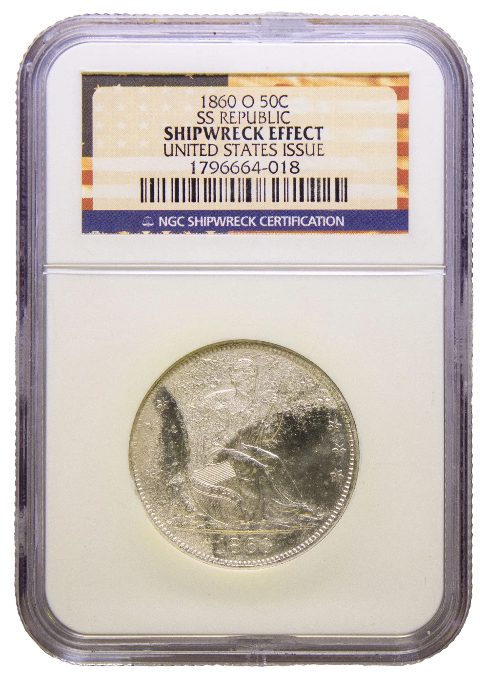 NGC SS Republic 1860-O Half Dollar