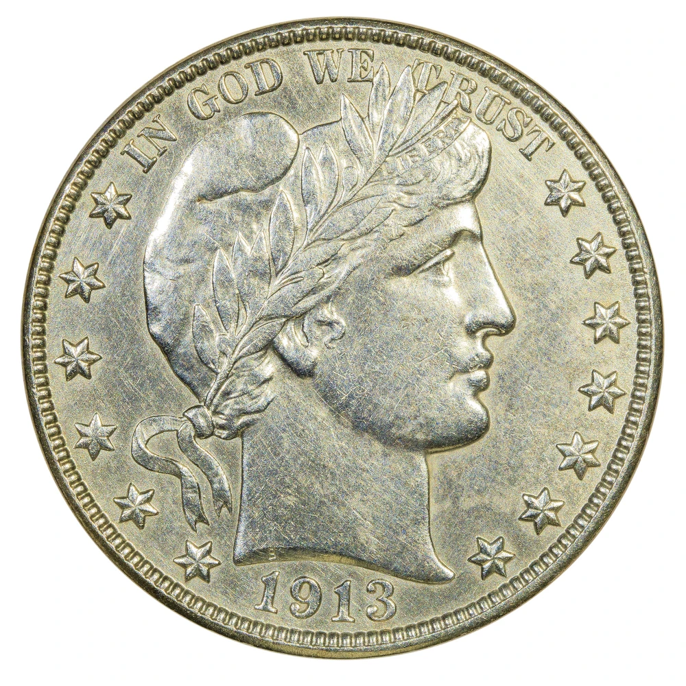 AU-58 Details 1913-S Half Dollar