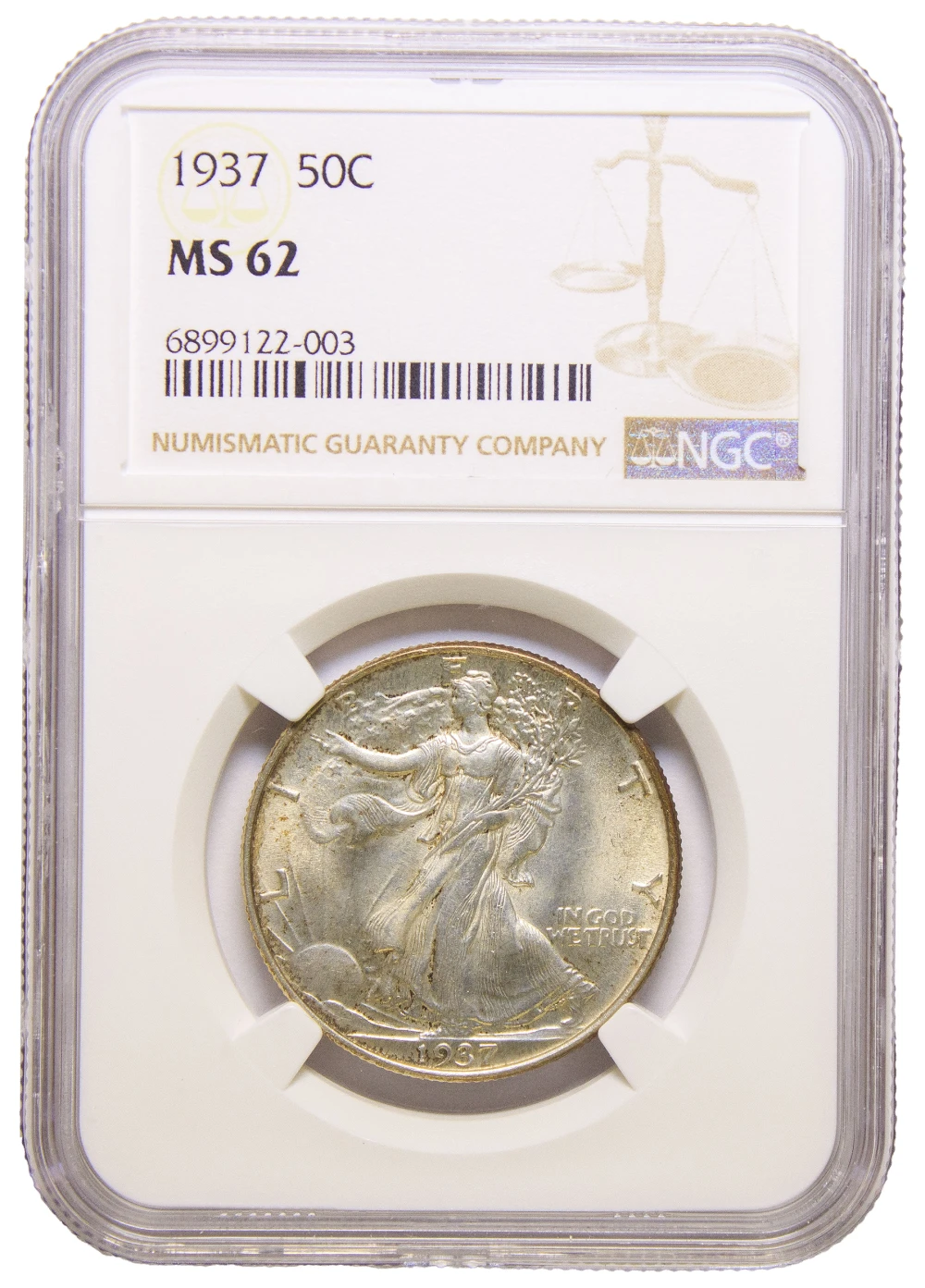 NGC MS-62 1937 Half Dollar