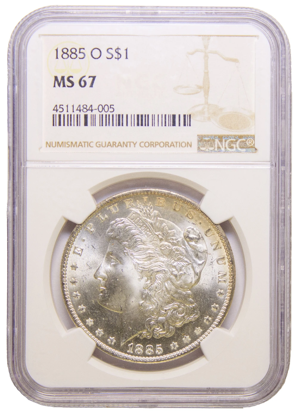 NGC MS-67 1885-O Morgan Dollar