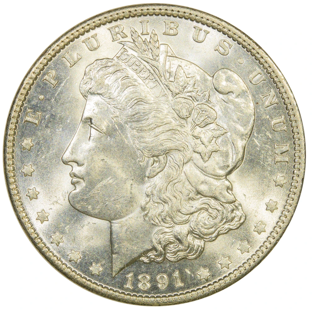 MS-63+ 1891 Morgan Dollar