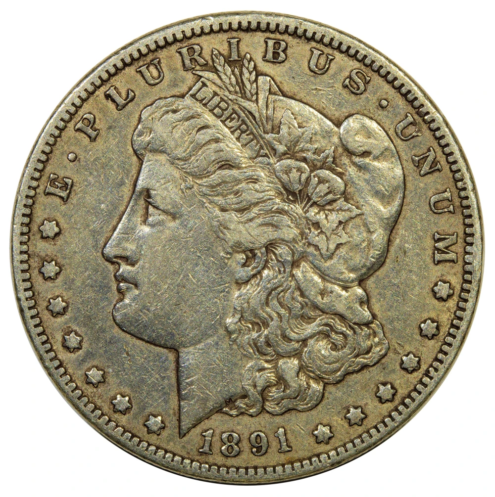 EF-40 1891-CC Morgan Dollar