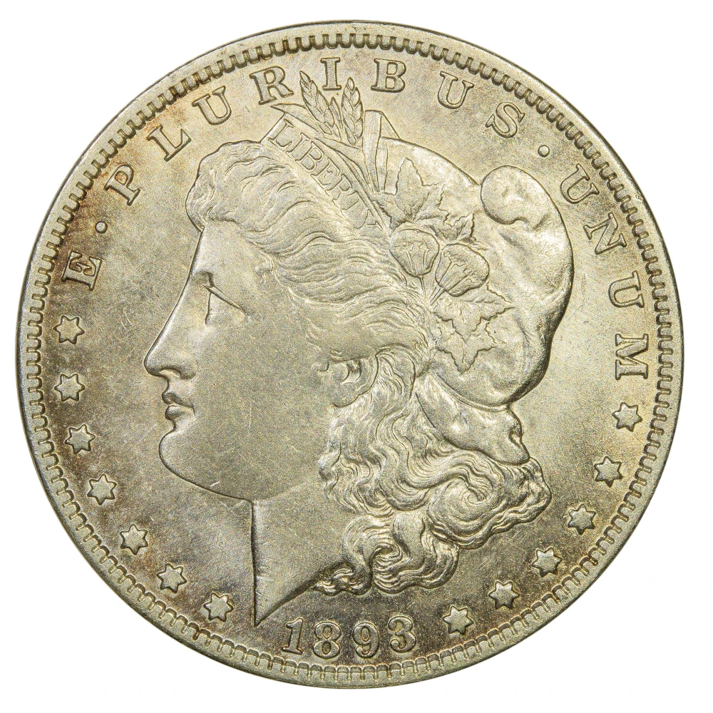 AU Details 1893-O Morgan Dollar