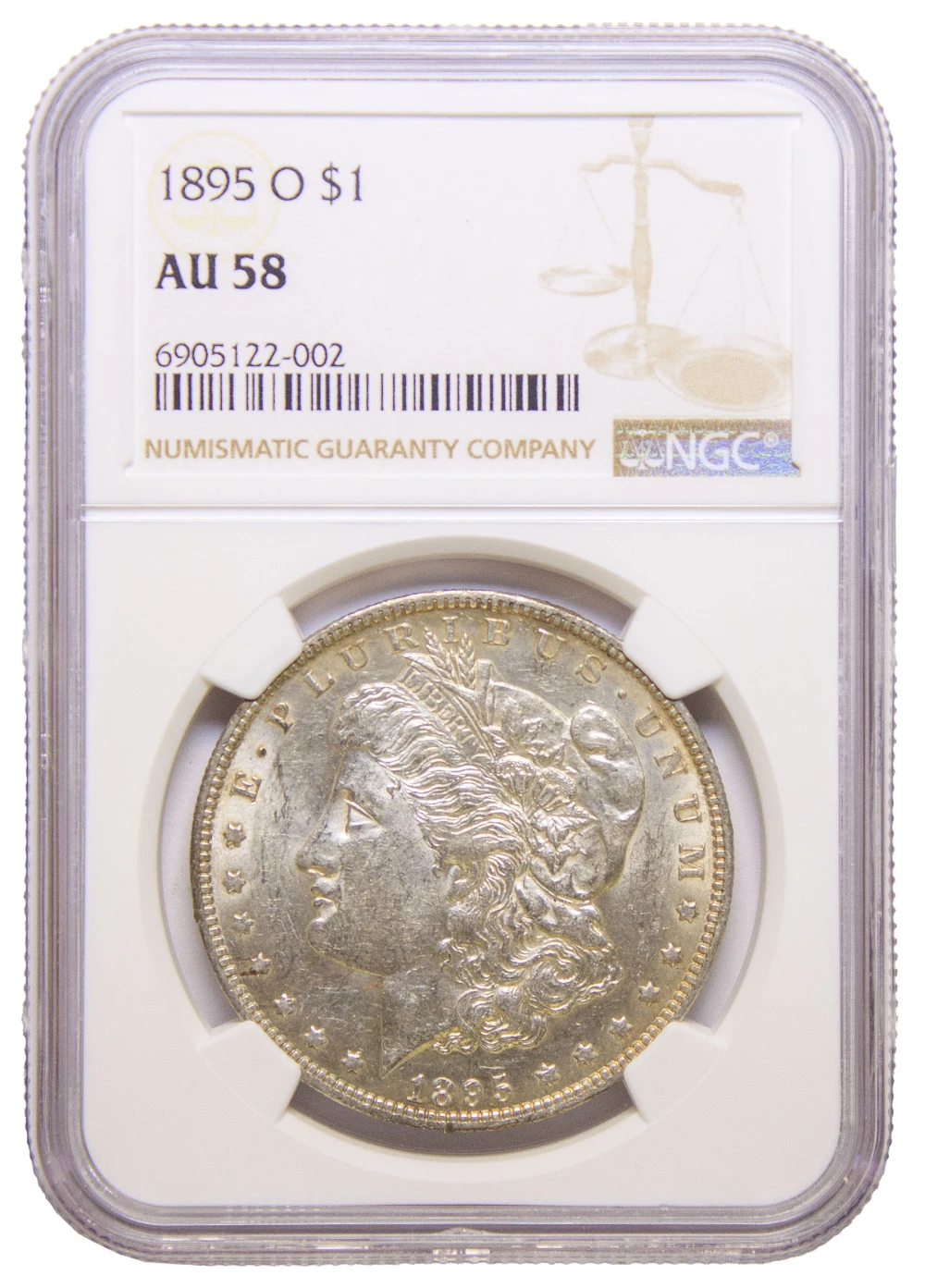 NGC AU-58 1895-O Morgan Dollar