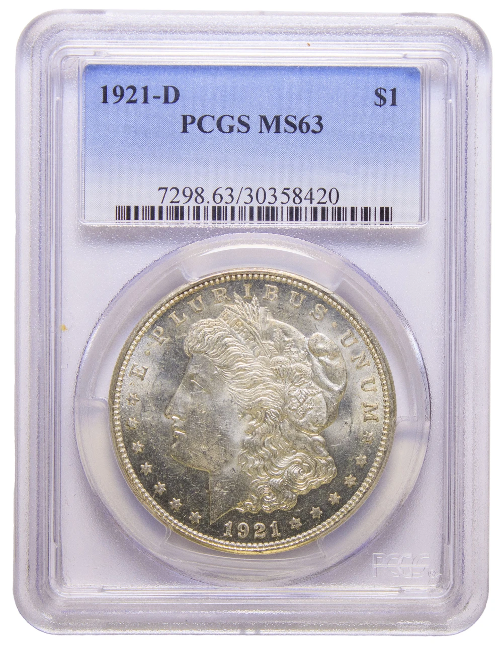 PCGS MS-63 1921-D Morgan Dollar