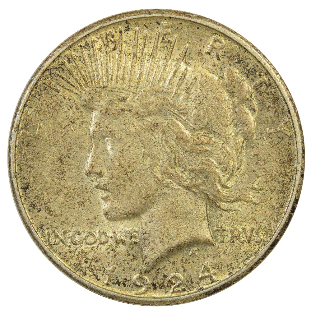 AU-50+ 1924-S Peace Dollar