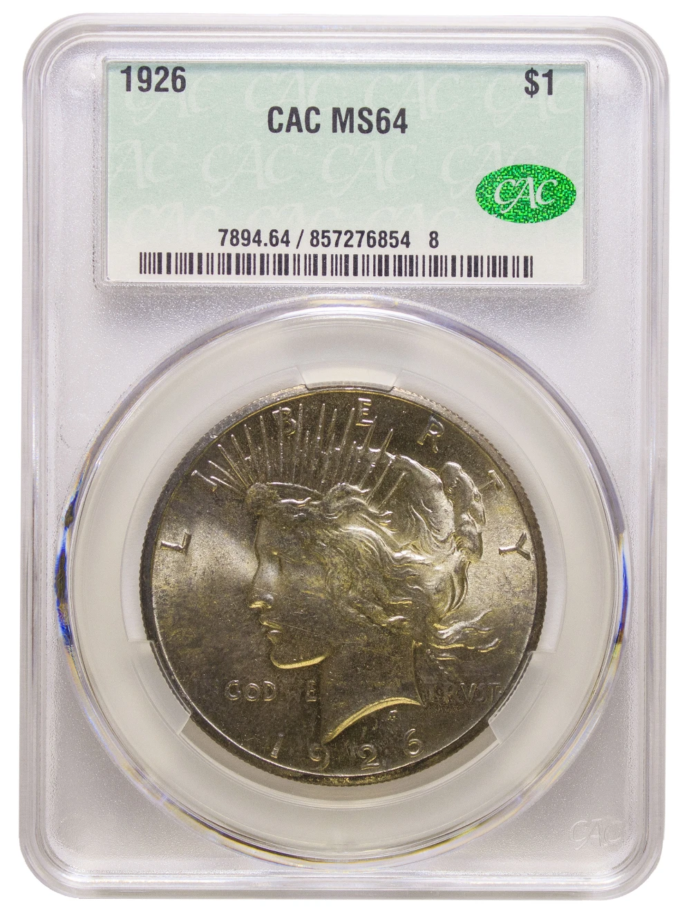 CACG MS-64 1926 Peace Dolar