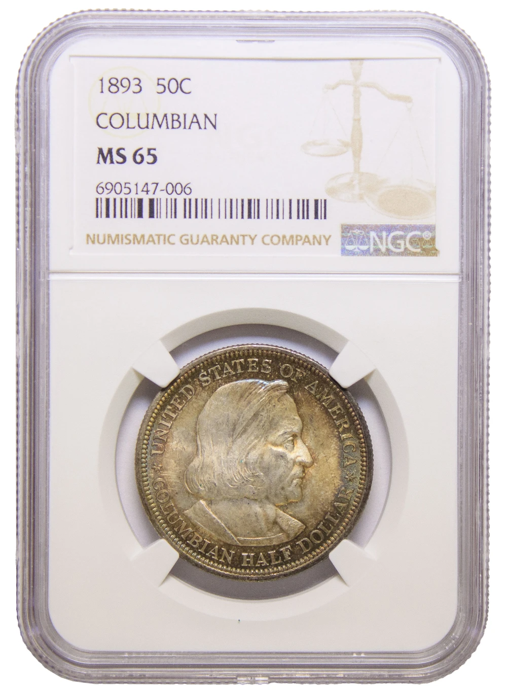 NGC MS-65 1893 Columbian Expo Half Dollar