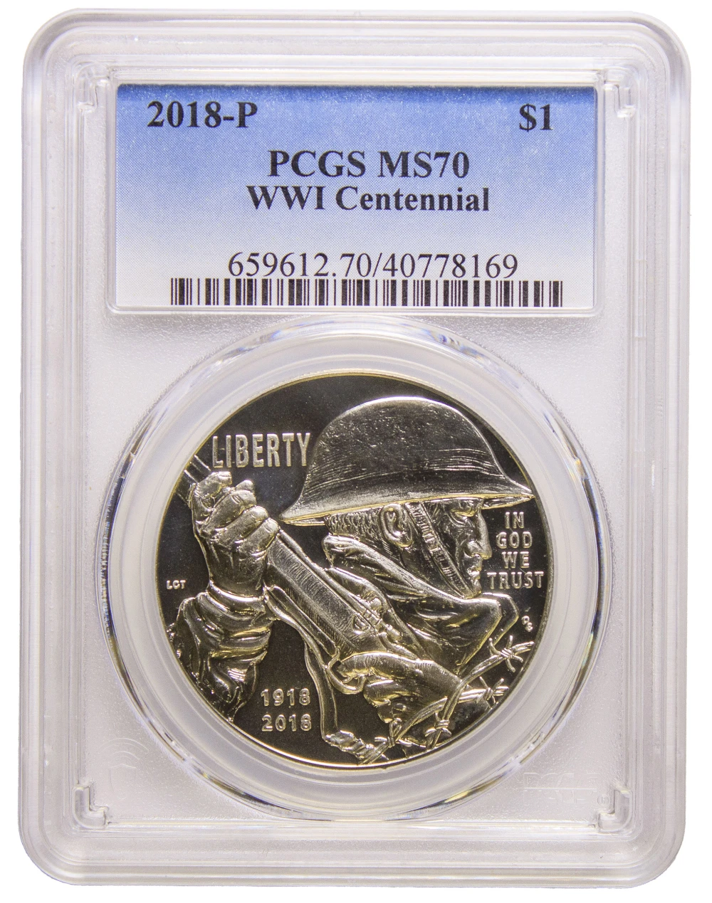PCGS MS-70 2018-P World War I Centennial