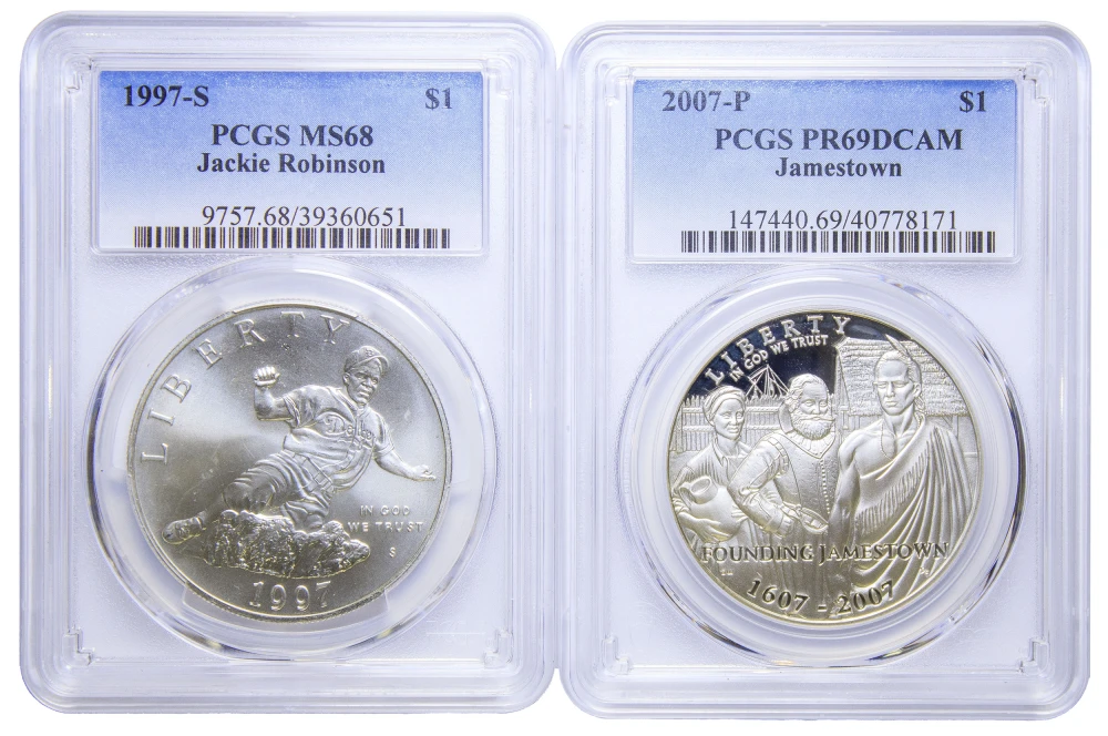 PCGS Commemorative Silver Dollar Duo