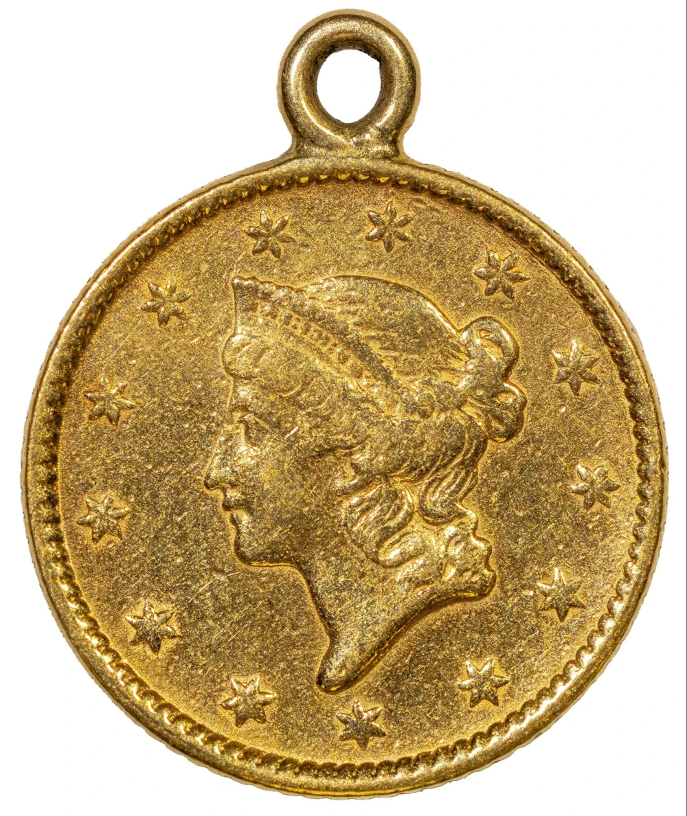 EF Details 1853 Gold $1
