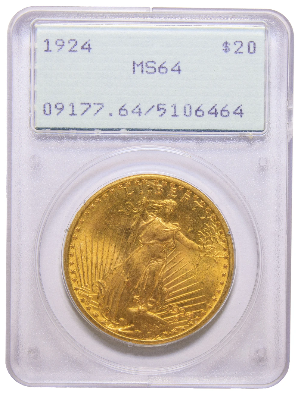PCGS MS-64 1924 Gold $20 St.Gaudens